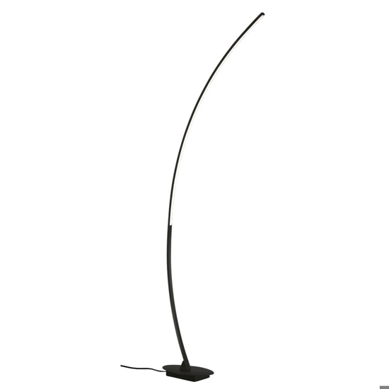 Lampada da terra ad arco nero design moderna led 11w 3000k