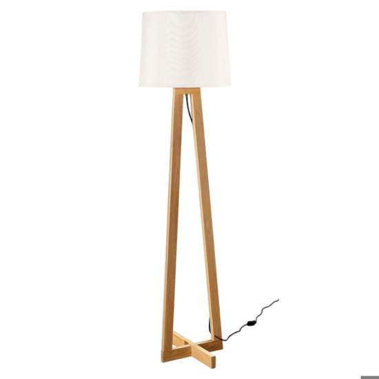 Lampada da terra moderna paralume bianco per salotto
