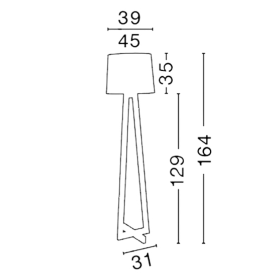 Lampada da terra moderna paralume bianco per salotto
