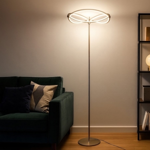 Visualizza i dettagli per Lampada da terra moderna led 3000k per soggiorno metallo ottone Lampada da terra moderna led 3000k per soggiorno metallo ottone
