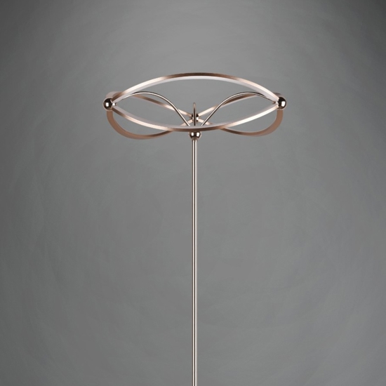 Lampada da terra moderna led 3000k per soggiorno metallo ottone