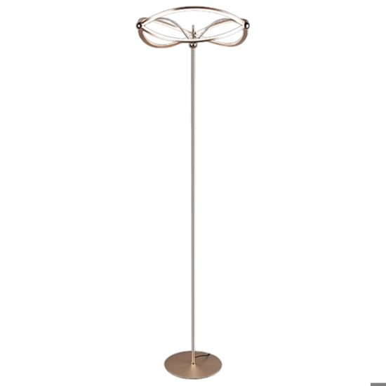 Lampada da terra moderna led 3000k per soggiorno metallo ottone