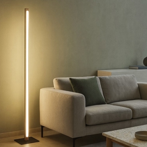 Visualizza i dettagli per Lampada da terra stile nordico led 3000k sottile in legno Lampada da terra stile nordico led 3000k sottile in legno