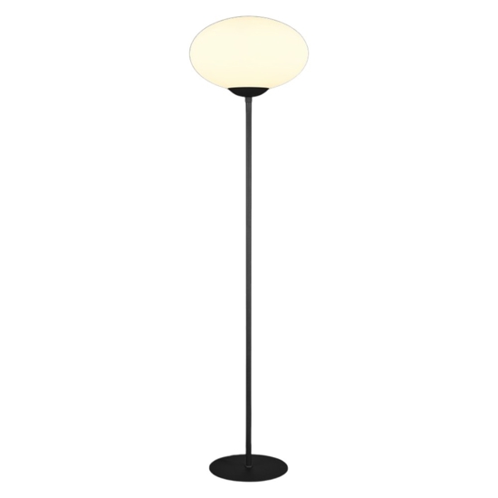 Lampada da terra moderna nera per camera da letto