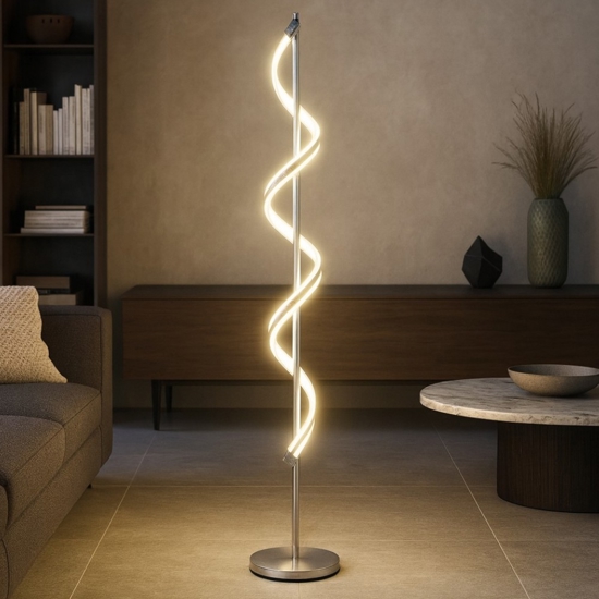 Piantana moderna per camera da letto led 3000k h162 cm a spirale