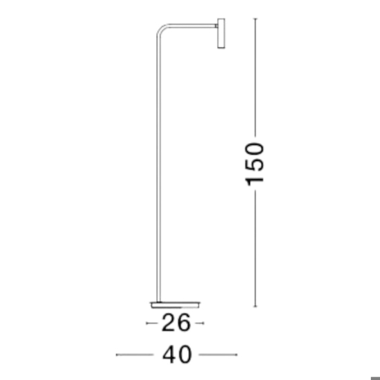 Lampada da terra moderna led 3000k per ufficio orientabile