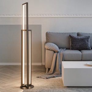 Lampada da terra moderna led 3000k rettangolare nera