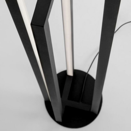 Lampada da terra moderna led 3000k rettangolare nera