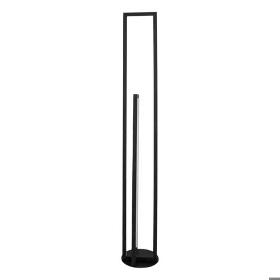 Lampada da terra moderna led 3000k rettangolare nera