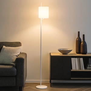 Lampada da terra moderna bianca per salotto minimalista