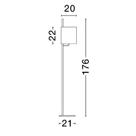 Lampada da terra moderna bianca per salotto minimalista