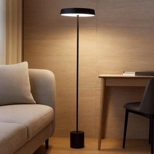 Visualizza i dettagli per Lampada da terra per salotto led 3000k a cerchio h136 cm Lampada da terra per salotto led 3000k a cerchio h136 cm