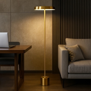 Lampada da terra moderna led 3000k colore oro
