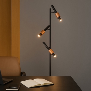 Visualizza i dettagli per Piantana da terra orientabile 3 led 2300k 3000k 4000k nero e bronzo Piantana da terra orientabile 3 led 2300k 3000k 4000k nero e bronzo