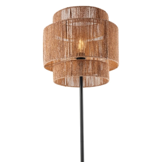 Lampada da terra etnica paralume in paglia h145 cm