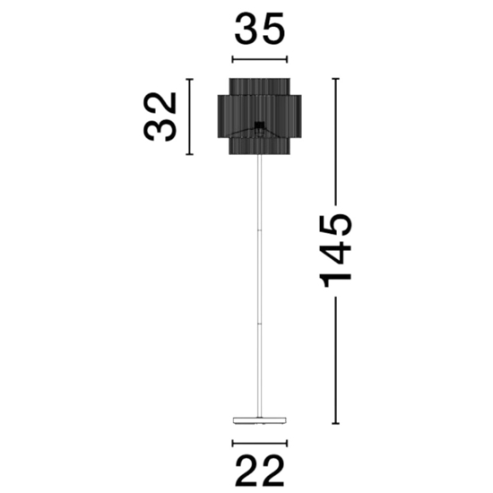 Lampada da terra etnica paralume in paglia h145 cm