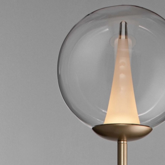 Lampada da terra moderna led 3000k dimmerabile colore oro