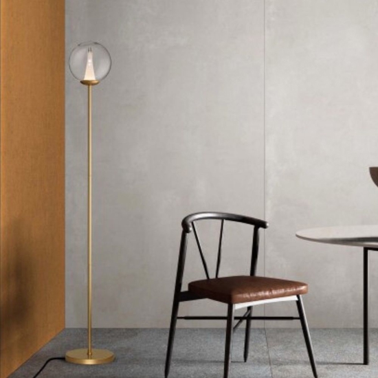 Lampada da terra moderna led 3000k dimmerabile colore oro