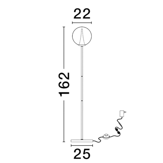 Lampada da terra moderna led 3000k dimmerabile colore oro