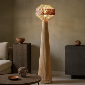 Lampada da terra design etnico per soggiorno h152 cm