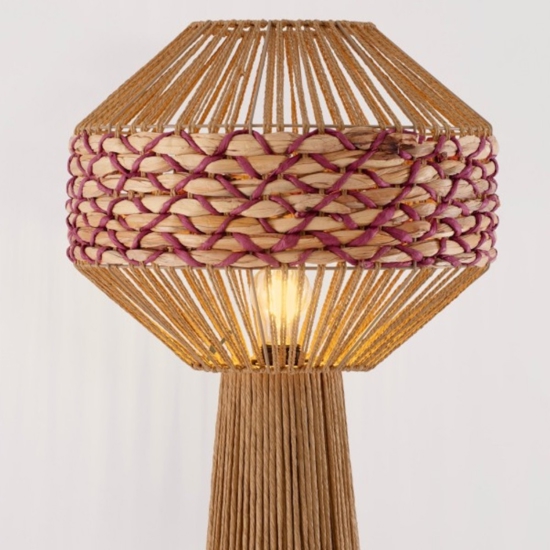 Lampada da terra design etnico per soggiorno h152 cm
