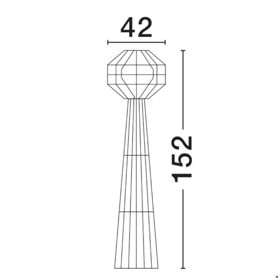 Lampada da terra design etnico per soggiorno h152 cm
