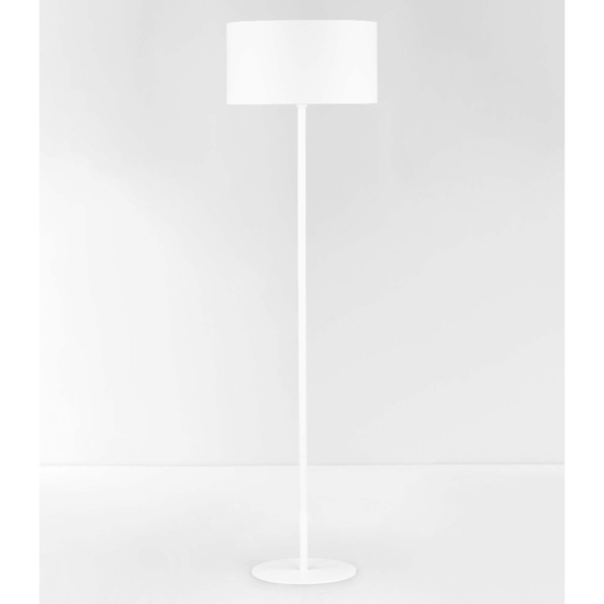 Lampada da terra bianca portalampada in tessuto