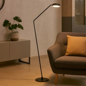 Lampada da terra moderna led 3000k tondo orientabile
