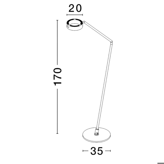Lampada da terra moderna led 3000k tondo orientabile