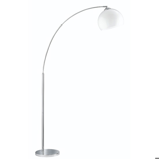 Lampada ad arco moderna colore argento per salotto