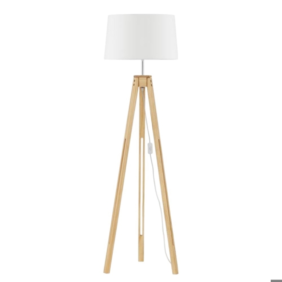 Piantana a tre piedi in legno naturale h145 cm