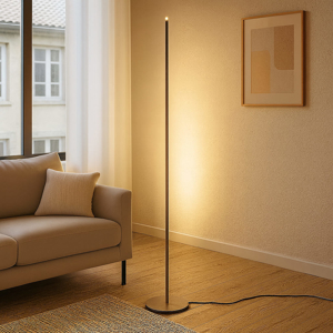 Piantana led 3000k gea luce ebony grigio titanio