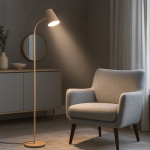 Visualizza i dettagli per Lampada da terra piantana orientabile sabbia plastica beige led 3000k Lampada da terra piantana orientabile sabbia plastica beige led 3000k