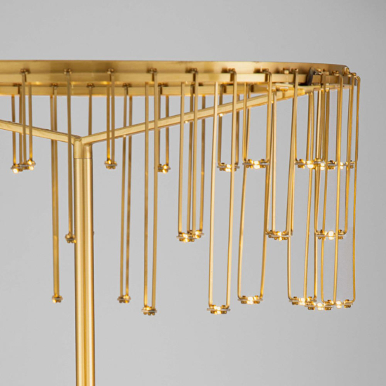Lampada da terra oro ramato design moderna led stelle cadenti
