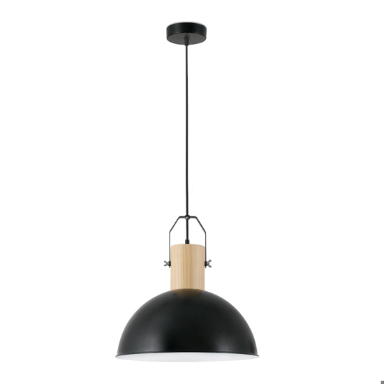 Lampadario cupola nera per cucina 