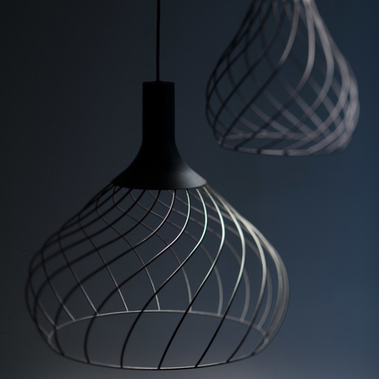 Stilnovo mongolfier lampadario da cucina nero led 3000k dimmerabile