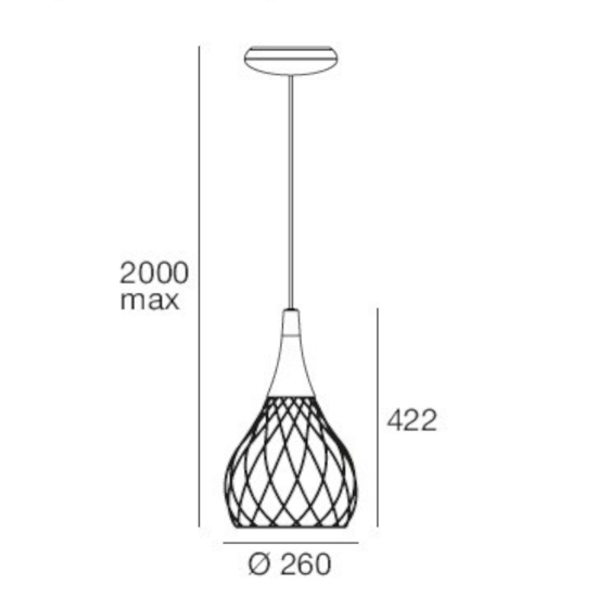 Stilnovo mongolfier lampadario da cucina nero led 3000k dimmerabile