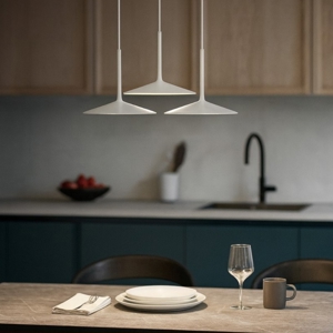 Linea light poe lampadario da cucina bianca led 19w 3000k