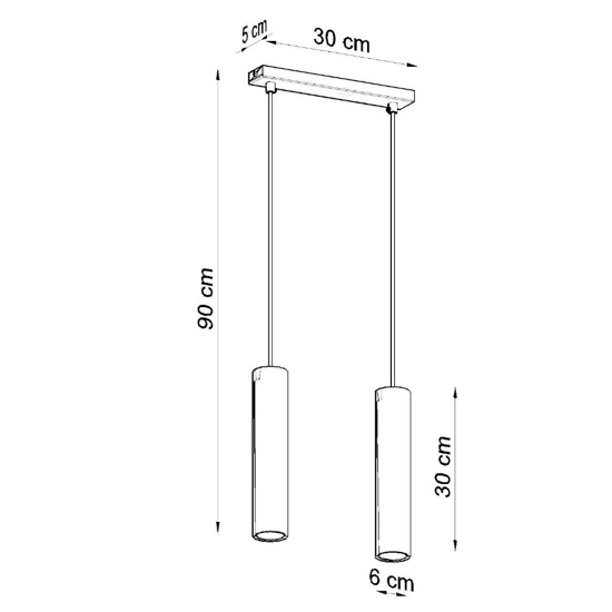Lampadario per cucina cilindri bianchi