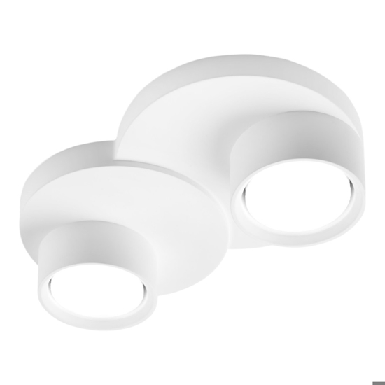 Plafoniera di gesso bianca demetra design moderna sforzin