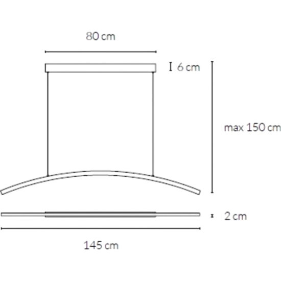 Vivida bow lampadario sabbia led 30w 3000k 4000k per cucina
