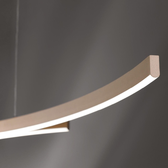 Lampadario vivida sabbia led 30w 3000k 4000k design hyperbola