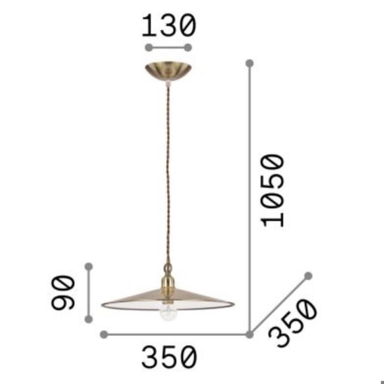 Cantina sp1 ideal lux lampadario per cucina rustico rame