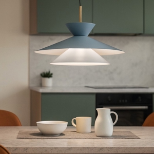 Lampadario celeste design per cucina sforzin miloox kim
