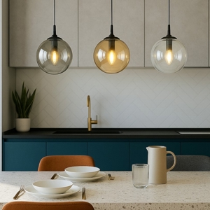 Lampadario per cucina vetri multicolor fp