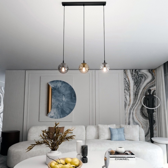 Lampadario per cucina vetri multicolor fp