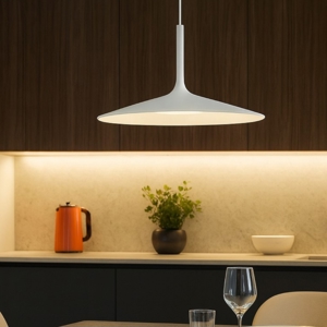 Lampadario poe plus bianca led 15w 3000k per cucina