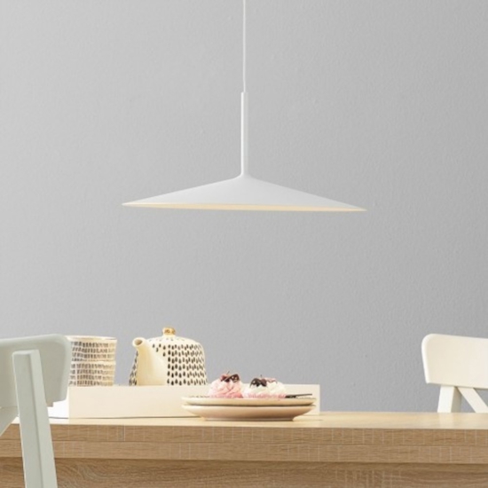 Lampadario poe plus bianca led 15w 3000k per cucina