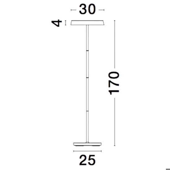 Piantana moderna bianca led 18w 3000k design minimale