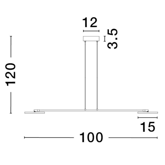 Lampadario nero per cucina moderna led 19w 3000k